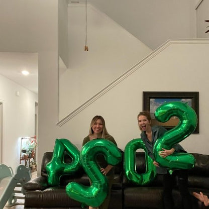 Green Number 15 Balloon 40 inch, 15 Number Balloons, 15th Green Birthday Decorations, 15 Year Old Girls Boys Party Supplies, St. Patrick's Day Games Theme Birthday Decorations