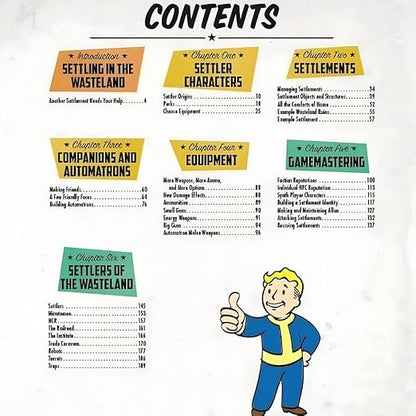 Modiphius: Fallout: The Roleplaying Game Settler's Guide Book - Expansion Hardcover RPG Book Content for Players &amp Gamemasters 192 Pages