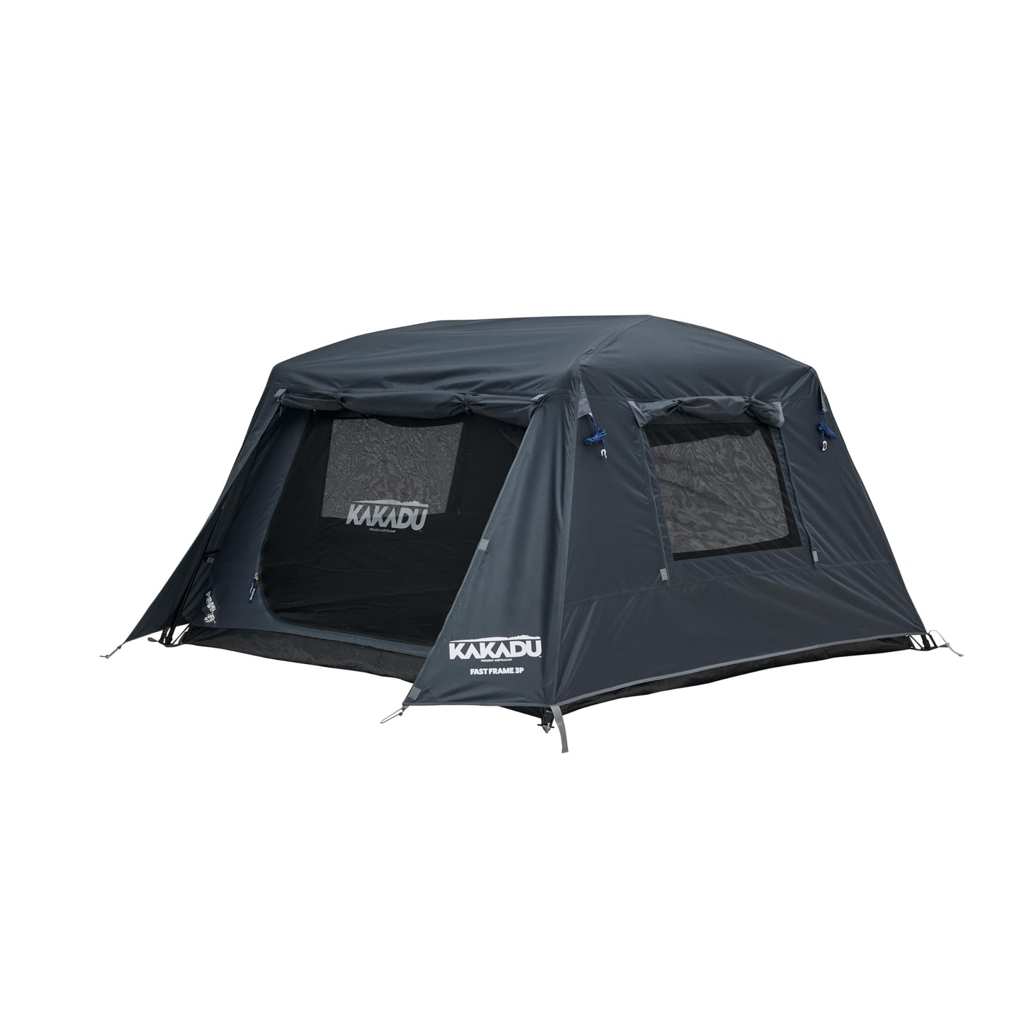 Kakadu Fast Frame Tent 3P, 3 Person Camping Tent, 1-Minute Setup, Fast Frame Twin Hub Design w/Pre-Attached Poles, Stargazing-Ready, Weatherproof, w/Awning Poles, and Carry Bag