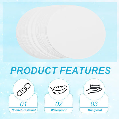 PATIKIL 3.4in (86mm) Button Badge Blank Paper, 100 Pcs Badge for 3 Inch 75mm Round Badge Button Maker Supplies DIY Pattern Painting Handmade Craft