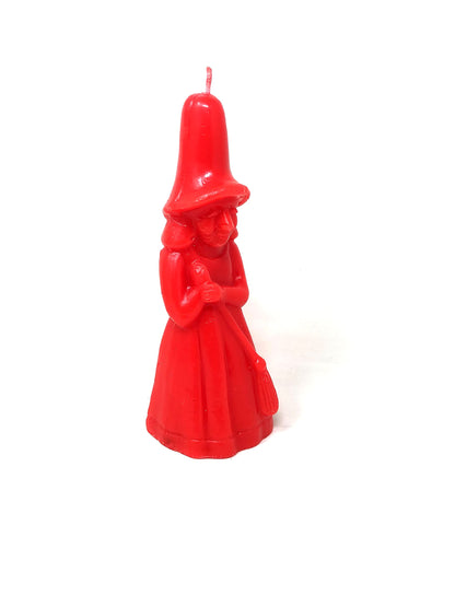Vrinda ® Decorative Ritual Spell Unscented Candle Witch - Invoke Mystical Vibes - Perfect for Rituals, Ceremonies, and Spiritual Practices, Approx 7" (Red)