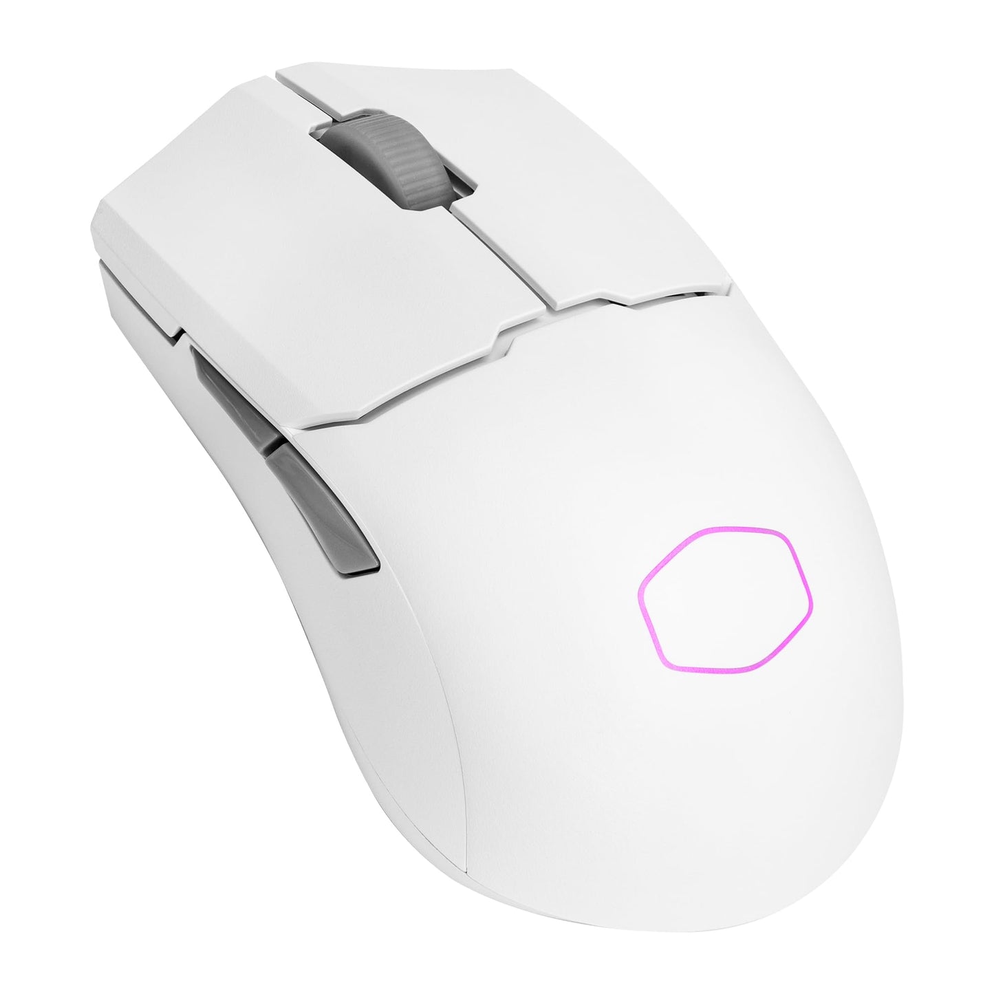 Cooler Master MM712 Wireless Gaming Mouse Black with Adjustable 19,000 DPI, 2.4GHz and Bluetooth , Ultraweave Cable, PTFE Feet, RGB Lighting and MasterPlus+ Software
