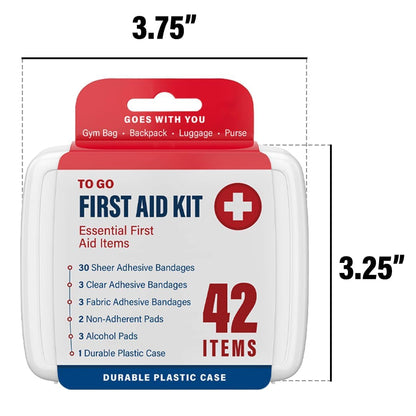 DecorRack 4200 Piece First Aid Kit, 100 Individual Boxes of 42 Items Each, First Aid Kits for Minor Cuts, Scrapes, Travel, Car, Home, Work, Field Trips or Camping (4200pcs, 100 Pack)
