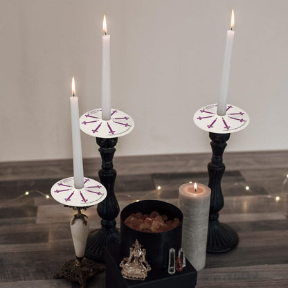AYIQIW 100 pcs Church Candles with Drip Protectors for Devotional Candlelight Vigil Service, Unscented White 5" H X 1/2" D, No Smoke, Shabbat, Praye