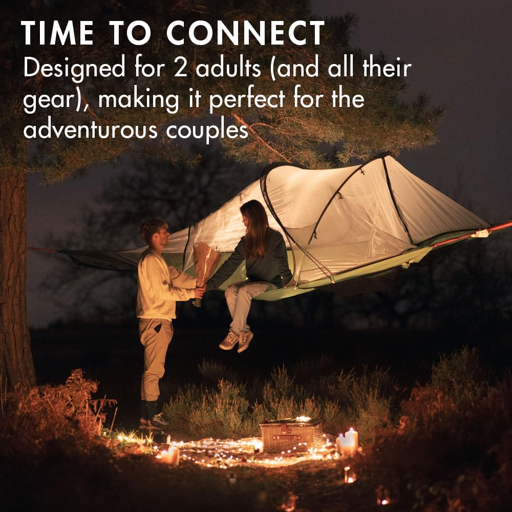 Tentsile Connect V3 2-Person Tree Tent Hammock, The Original Tree Tent Company, 880 Pound Capacity, Portable Treehouse, Heavy Duty Ratchets Included, Designed in The UK (Safari Brown)