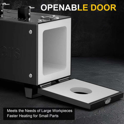 MMasters Propane Forge Kit, Dual Burners, 2600℉ Gas Forge for Blacksmithing and Metal Forging, Portable Steel Forge with Openable Door - 2 Burner