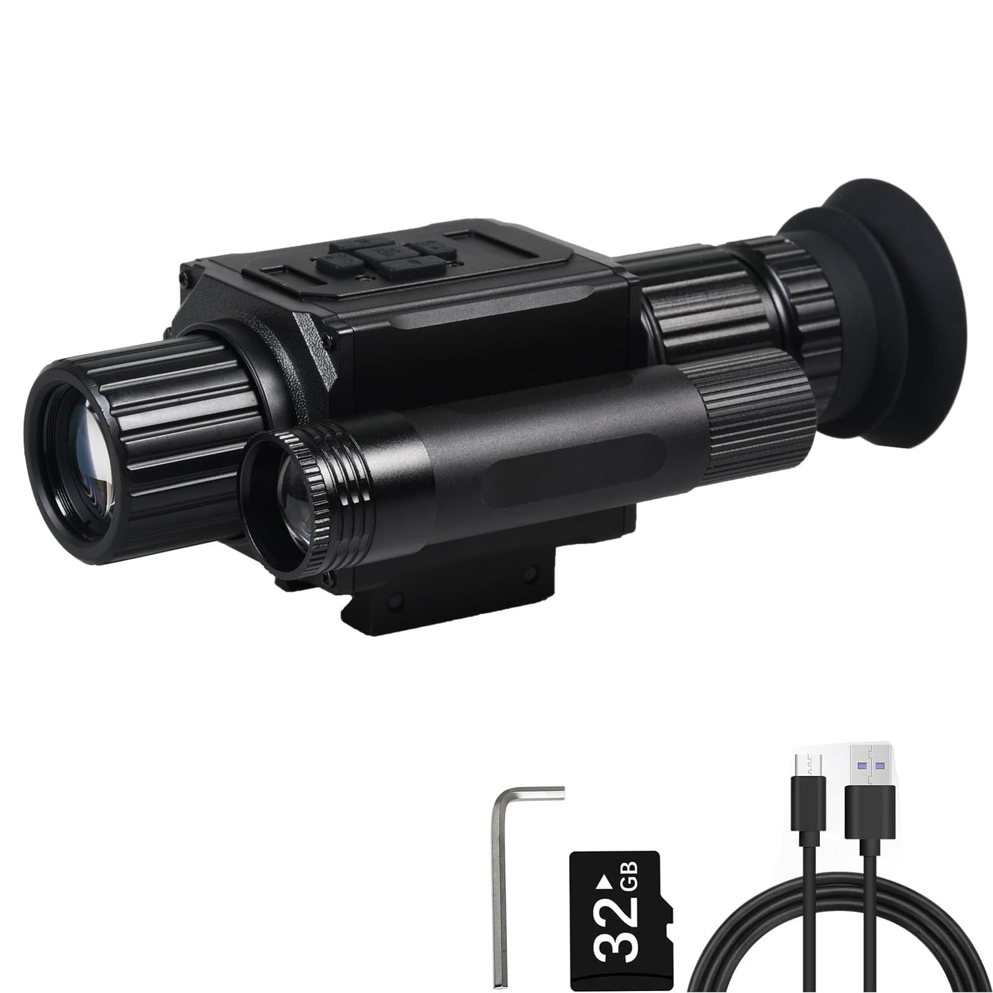 Digital Night Vision Monocular HD 1080P Infrared Night Vision Scope with 5X AI Zoom Video Recording, Hunting Night Vision Camera for Surveillance & Wildlife Observation