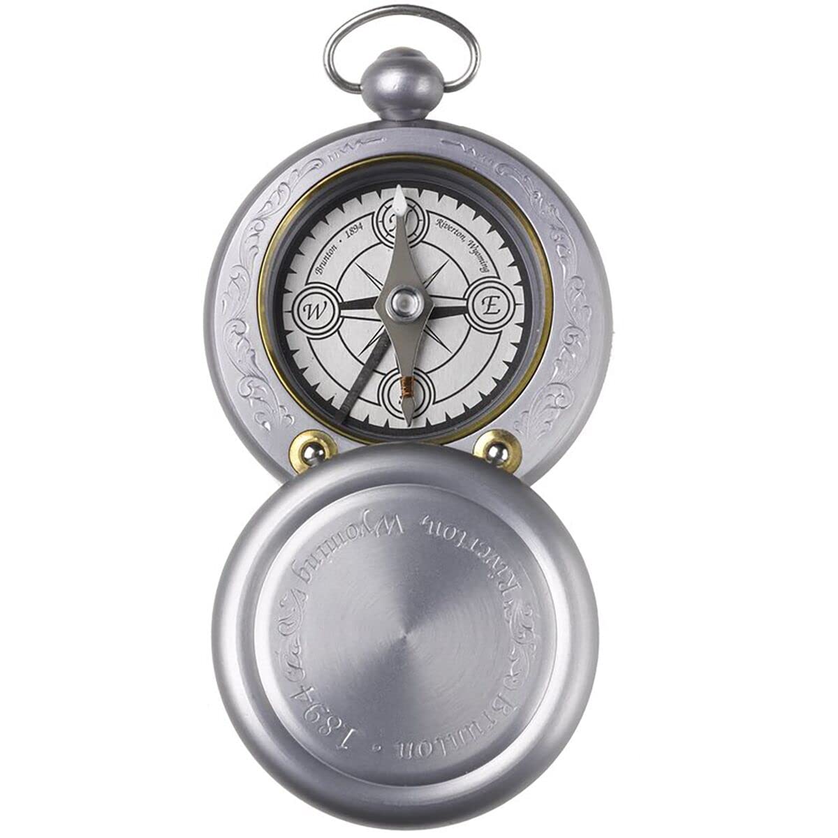 Brunton 1894 Gentleman’s Vintage Pocket Compass – Bespoke Collectible Navigation Tool with Milled Aluminum Body, Swivel Lid, and Lift Arm – Made in USA Heirloom