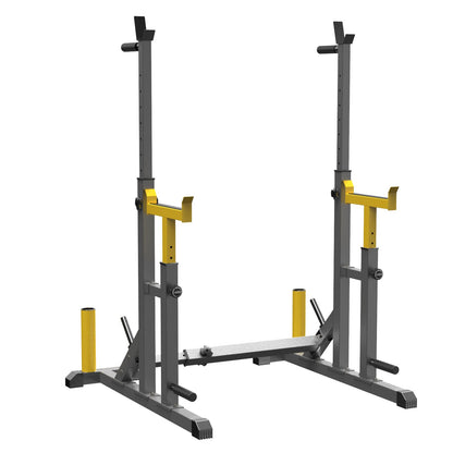 K KiNGKANG Adjustable Squat Rack,Multi-Function Barbell Rack for Weight Lifting and Home Gym Fitness Workout Portable Squat Bench Press,Load 690LBS