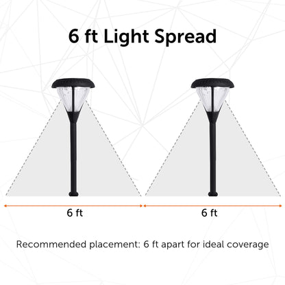 Gama Sonic Premier Outdoor Pathway Garden Landscape Light with 2 Color LEDs, Warm White and Bright White, Black, Heavy Duty Cast Aluminum, 50 Lumens, 4-Pack (239iP490080)