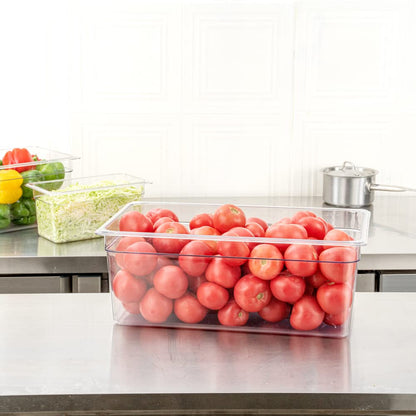 Restaurantware-Full Size Food Storage Containers, 10 8 Inch Deep Proofing Boxes - Rectangle, Graduated Measurements, Clear Plastic Food Grade Storage Containers, Dishwashable, Lids Sold Separately