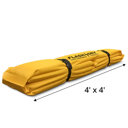 FLASHDRY Portable Spill Containment Berm, Folding Duck Pond 4' x 4', Reusable Oil, Fuel & Chemical Spill Containment Tray, UV-Resistant PVC, Heavy-Duty, Quick & Easy Setup, Garage & Industrial Use