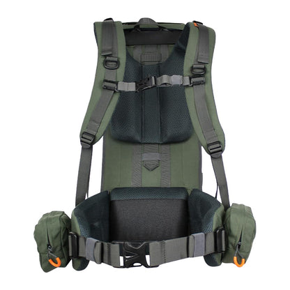 SPIKA Hunting Backpack Internal Frame for Men Waterproof Hunting Pack with Rifle Holder Rain Cover Extendable 40L+ Capacity