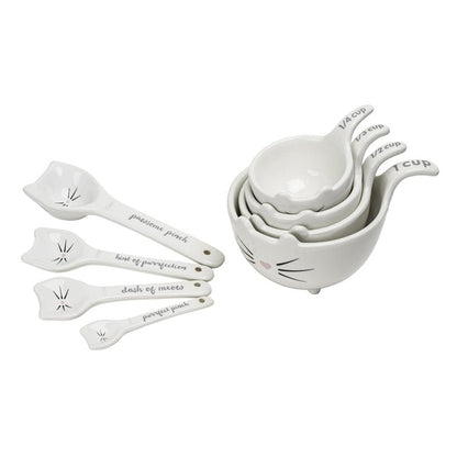 Lemon Ceramic Spoons Set: Lemon Shaped Measuring Spoons: 1 Tablespoon, 1 Teaspoon, 1/2 Teaspoon and 1/4 Teaspoon