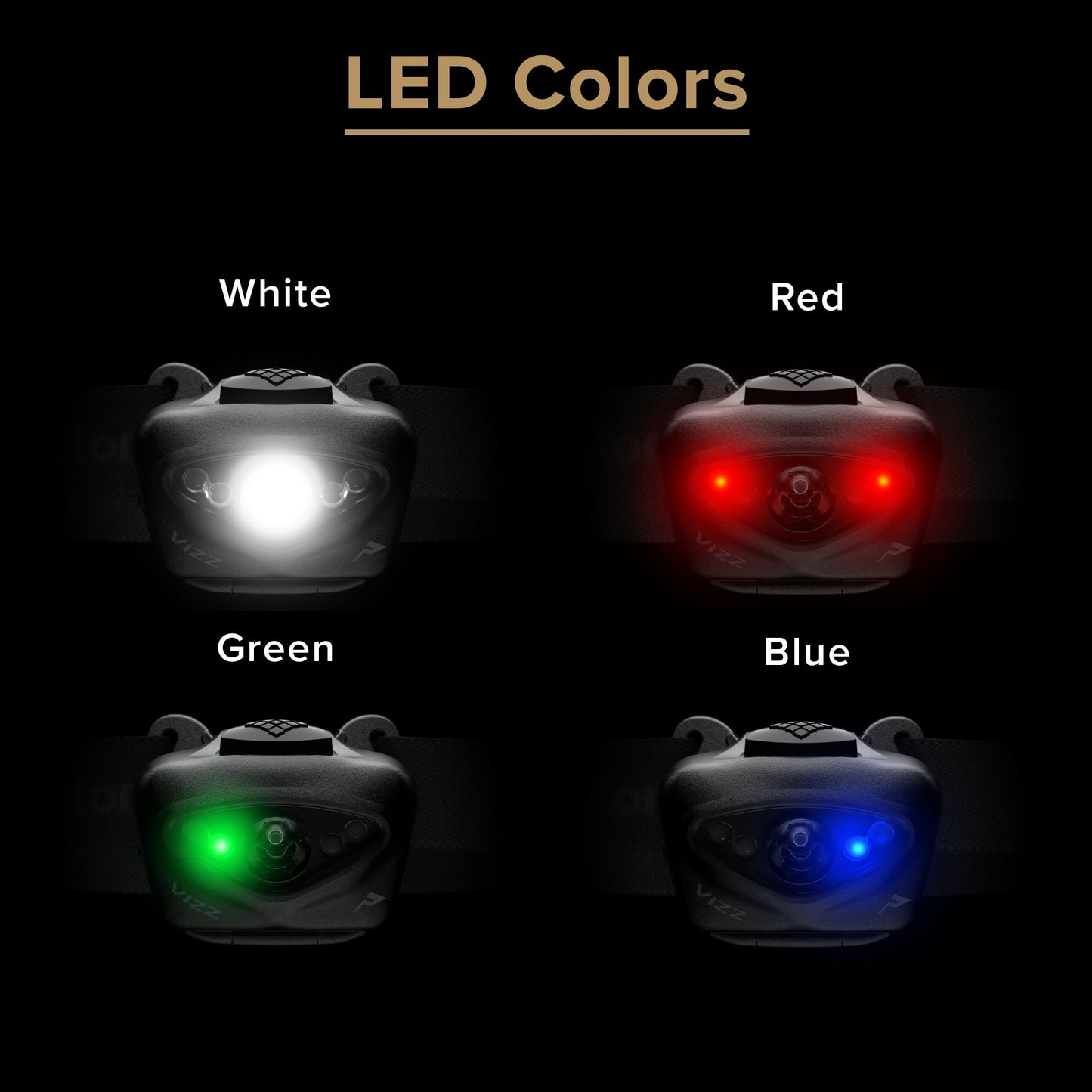 Princeton Tec Vizz 550 RGB MPLS Headlamp – 550 Lumen LED, Red Green Blue Mode Options, IPX7 Waterproof Housing, Helmet Mount Kit Included, Lightweight Professional Tactical Light