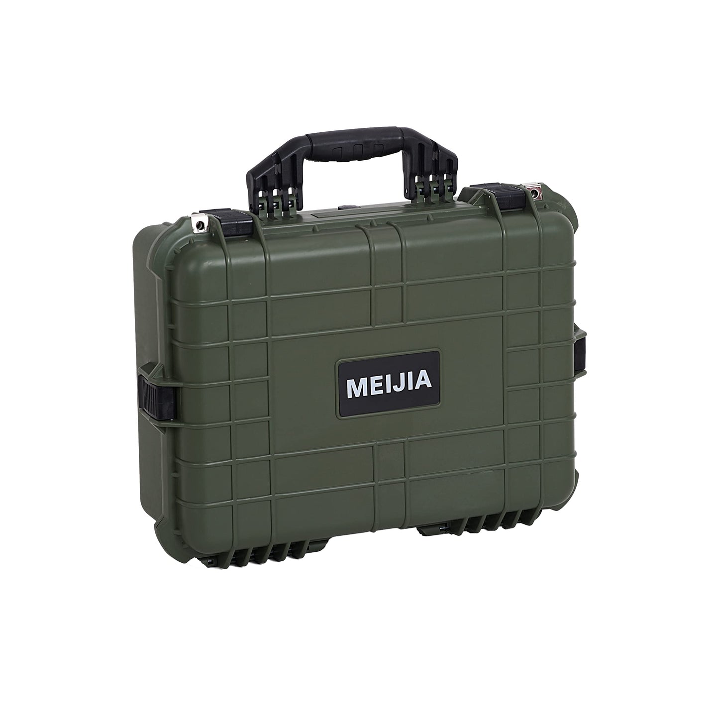 MEIJIA Portable IP67 Waterproof Protective Case,Hard Camera Case,Customized Fit Foam Inserted, Fit for Camera, Equipments, Lens,Drones,19.78“X15.77"x7.41" (Green)
