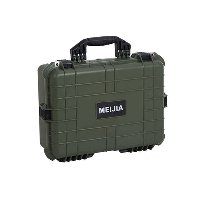 MEIJIA Portable IP67 Waterproof Protective Case,Hard Camera Case,Customized Fit Foam Inserted, Fit for Camera, Equipments, Lens,Drones,19.78“X15.77"x7.41" (Green)