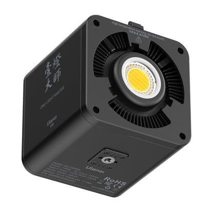 ULANZI 100W RGB Portable LED Video Light w DC Power Adapter, 88.8Wh Build-in Battery Metal Mini Adjustable Color Temperature COB Continuous Output Lighting Handheld Spotlight 2700K-6500K for Video