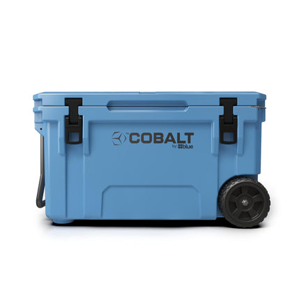 Cobalt 55 Quart Roto Molded Super Ice Cooler | Large Ice Chest - Long Term Ice Retention | (Cobalt Blue (Wheeled))