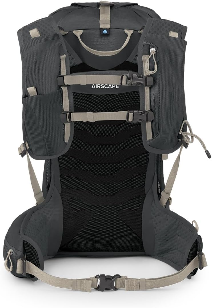 Osprey Tempest Velocity 20L Women's Hiking Backpack, Dark Charcoal/Chiru Tan, WXS/S
