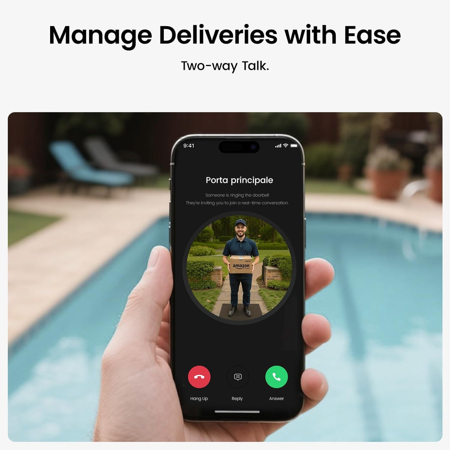 Doorbell Camera Wireless, aosu Battery-Powered Video Doorbell with Chime, 2K Resolution,Support local Storage,166° Ultra Wide Angle,180-Day Battery Life, AI Detection, Work with Alexa&Google Assistant
