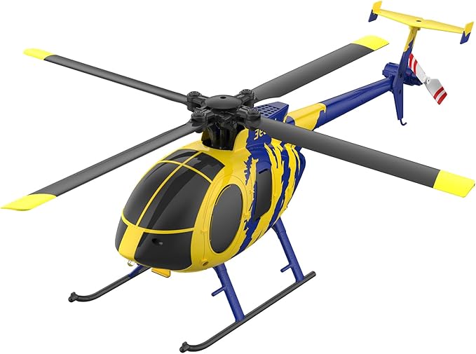RC ERA C184 MD500 RC Helicopter for Adults 2.4G 4CH 6-Axis Gyroscope Stabilized Helicopter RTF Remote Control Electric Aircraft with Optical Flow for Beginners - 1PCS Battery