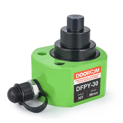 DOOROOM 30T 2.1"/54mm Stroke Portable Hydraulic Cylinder Portable Low Profile Jack Sets Multi-Acting Porta Power Ram Jack Kits Lifting Cylinder with CP-700 Hydraulic Hand Pump