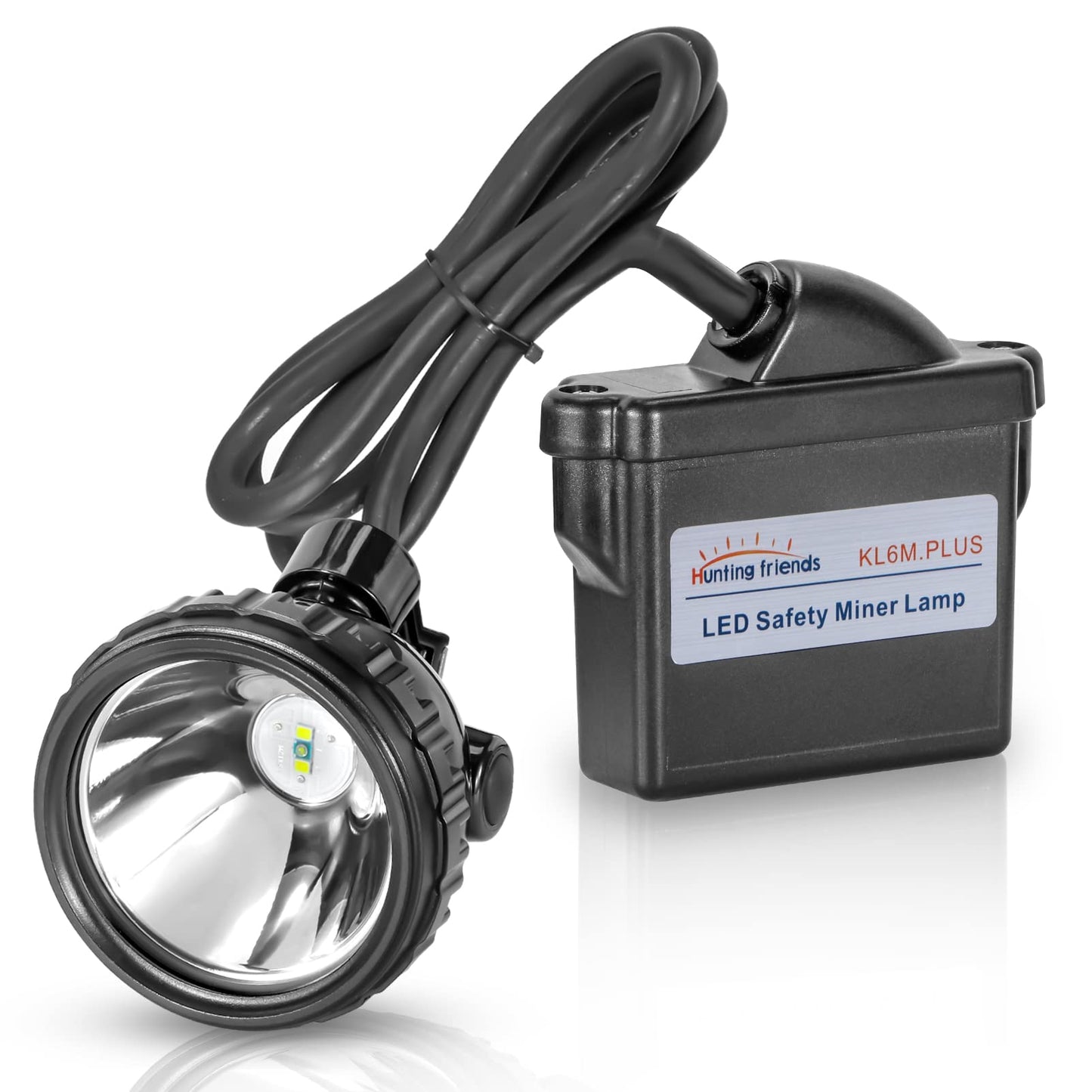 Super Bright Rechargeable Mining Headlamp KL6M.Plus, 1+2 LED Explosion-Proof Waterproof Cap Lamp, Safety Coal Miner Light for Hunting, Fishing, Caving, Camping, Tunnel Work, and Outdoor Adventure