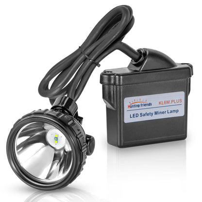 Super Bright Rechargeable Mining Headlamp KL6M.Plus, 1+2 LED Explosion-Proof Waterproof Cap Lamp, Safety Coal Miner Light for Hunting, Fishing, Caving, Camping, Tunnel Work, and Outdoor Adventure