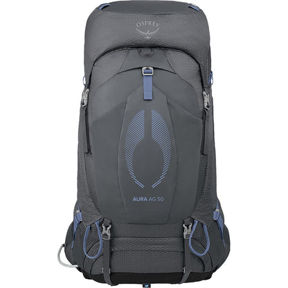 Osprey Aura AG 50L Women's Backpacking Backpack, Tungsten Grey, WXS/S