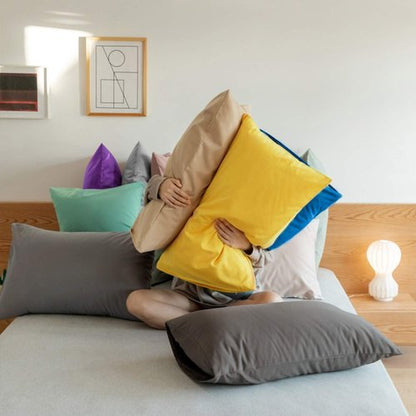 FLXXIE Body Pillow Cover - Super Soft Microfiber 20x54 Pillowcase | Envelope Closure, Stain Resistant, Yellow