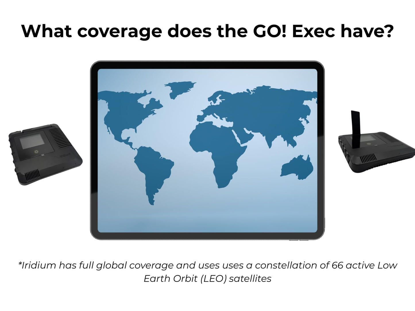 Iridium GO! Exec Satellite WiFi Hotspot Terminal with Fixed Installation Kit - Global Connectivity | Voice, Messaging, Data | Durable