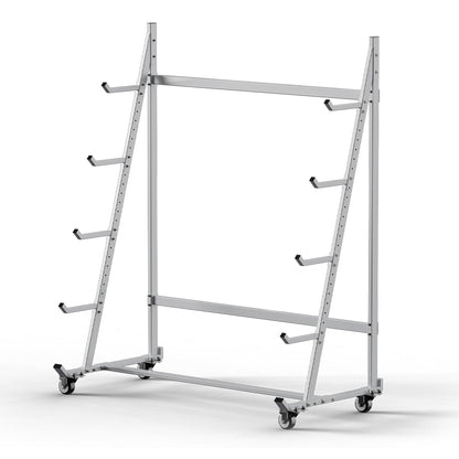 BUYYAH Heavy Duty Horizontal Storage Rack with 3 Inch Wheels 2 Fixed & 2 Swivel, Mobile Material Handling Conduit Pipe Rack Holds up to 1000lbs, 4.2ft x 2.1ft x 5.2ft