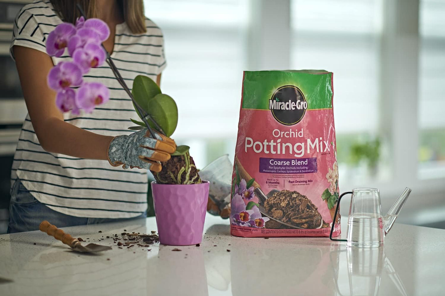 Miracle-Gro Orchid Potting Mix - Coarse Blend for Healthy Growth | 8qt. 2-Pack
