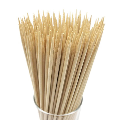 10" Natural Bamboo Skewers for BBQ，Appetiser，Fruit，Cocktail，Kabob，Chocolate Fountain，Grilling，Barbecue，Kitchen，Crafting and Party. Φ=4mm, More Size Choices 6"/8"/12"/14"/16"/17.5"/30"/36"(1000 PCS)