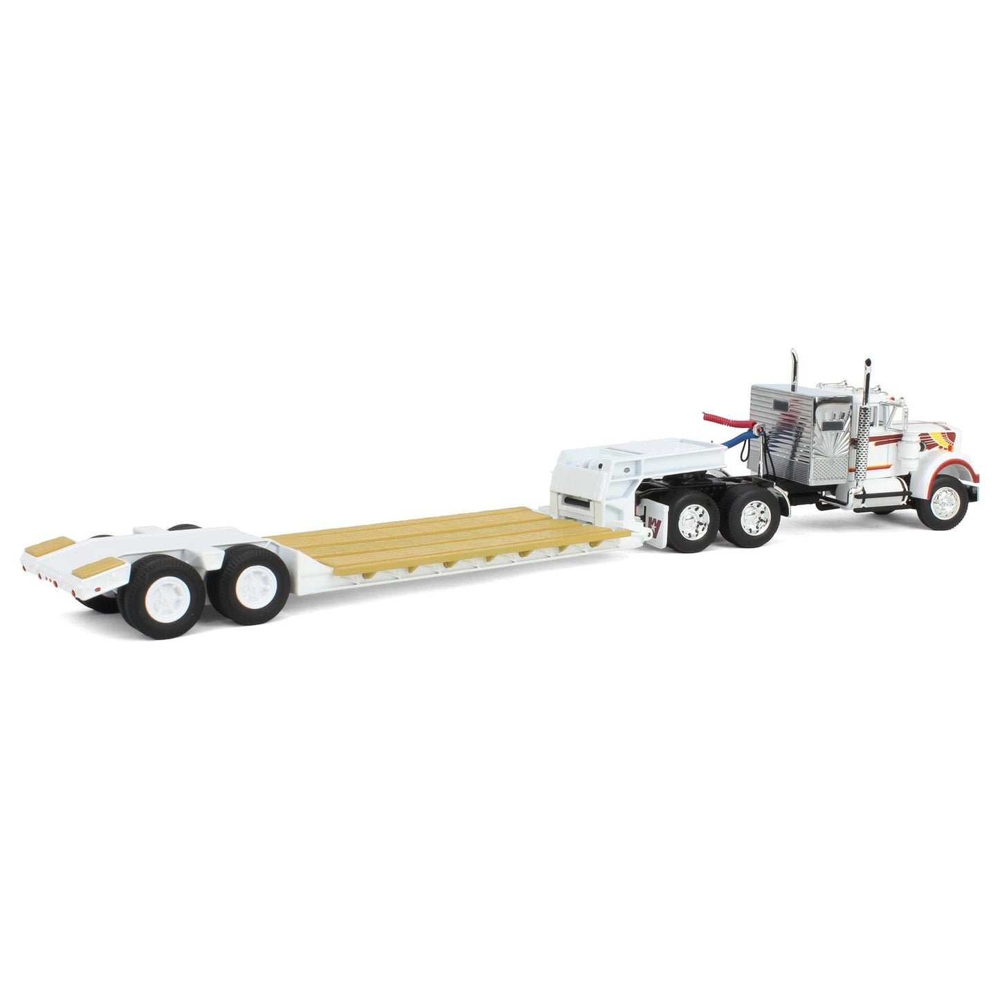 First Gear 1/64 White Western Star 4900 36in Vintage Sleeper w/Rogers Vintage Lowboy Trailer, DCP, 60-1639