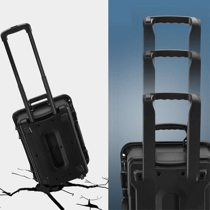 PISKGODSF 22" L x 14" W x 10" H Large Hard Case with Foam, Portable Rolling Hard Case with Wheels, Waterproof Shockproof Dustproof, Suitable for Cameras, Lenses, Camcorder, Instrument, Telescopes