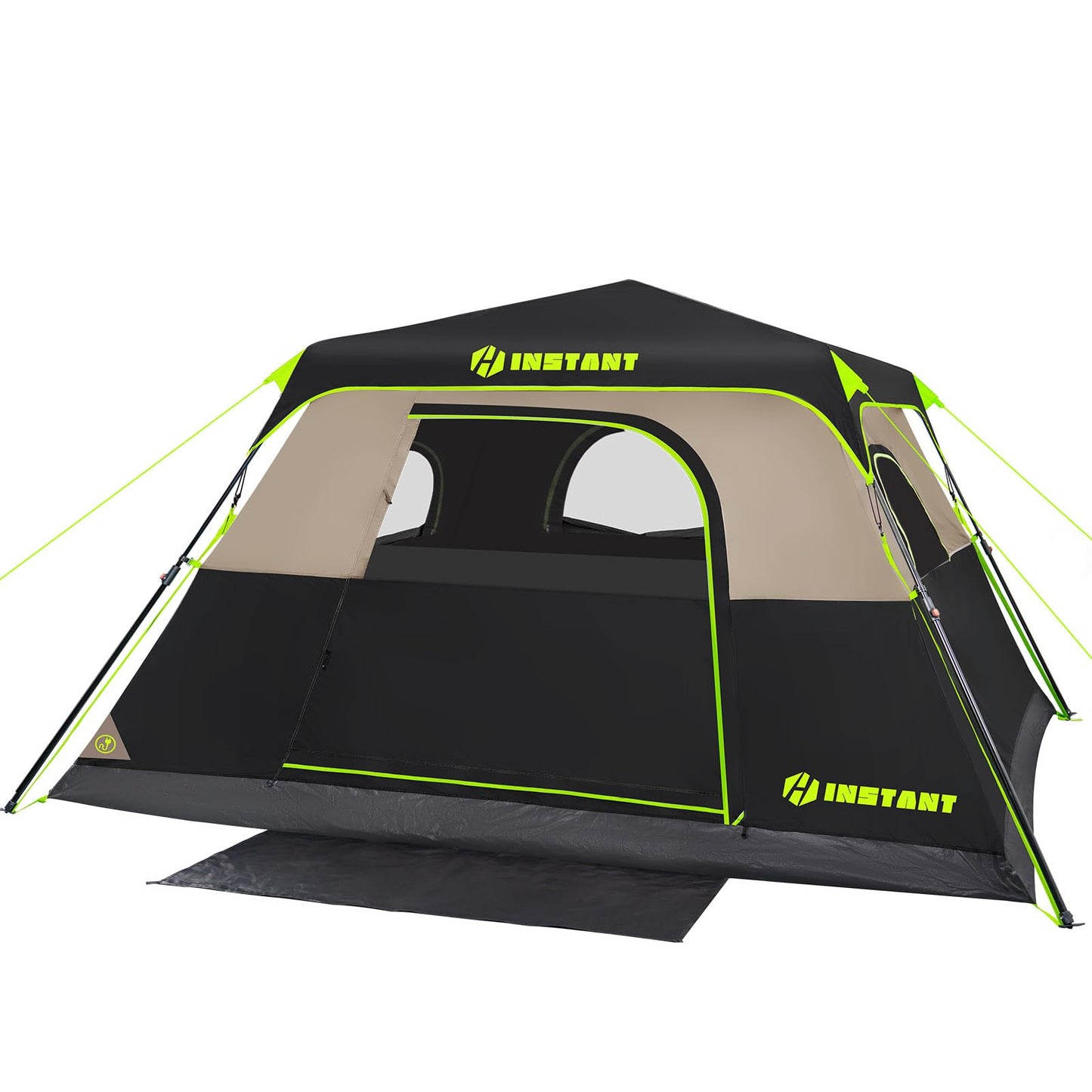 HINSTANT Camping Tent, 6 Person Blackout Instant Tents for Camping with Top Rainfly, 60s Easy Setup, Waterproof & Light-Blocking Cabin Tent for Family with Expandable Carry Bag, Upgraded Ventilation