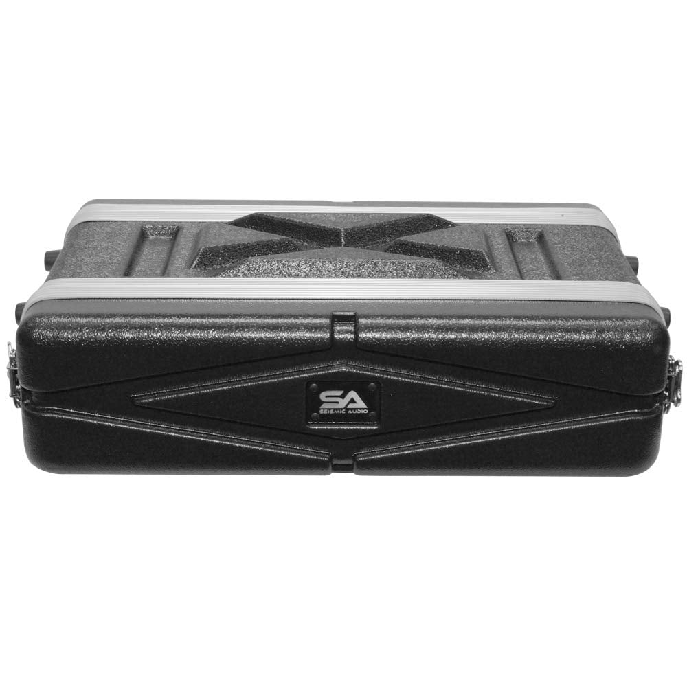 Seismic Audio - SALWR2S - Lightweight 2 Space Compact ABS Rack Case - 2U PA DJ Amp Effects Shallow Rack Case