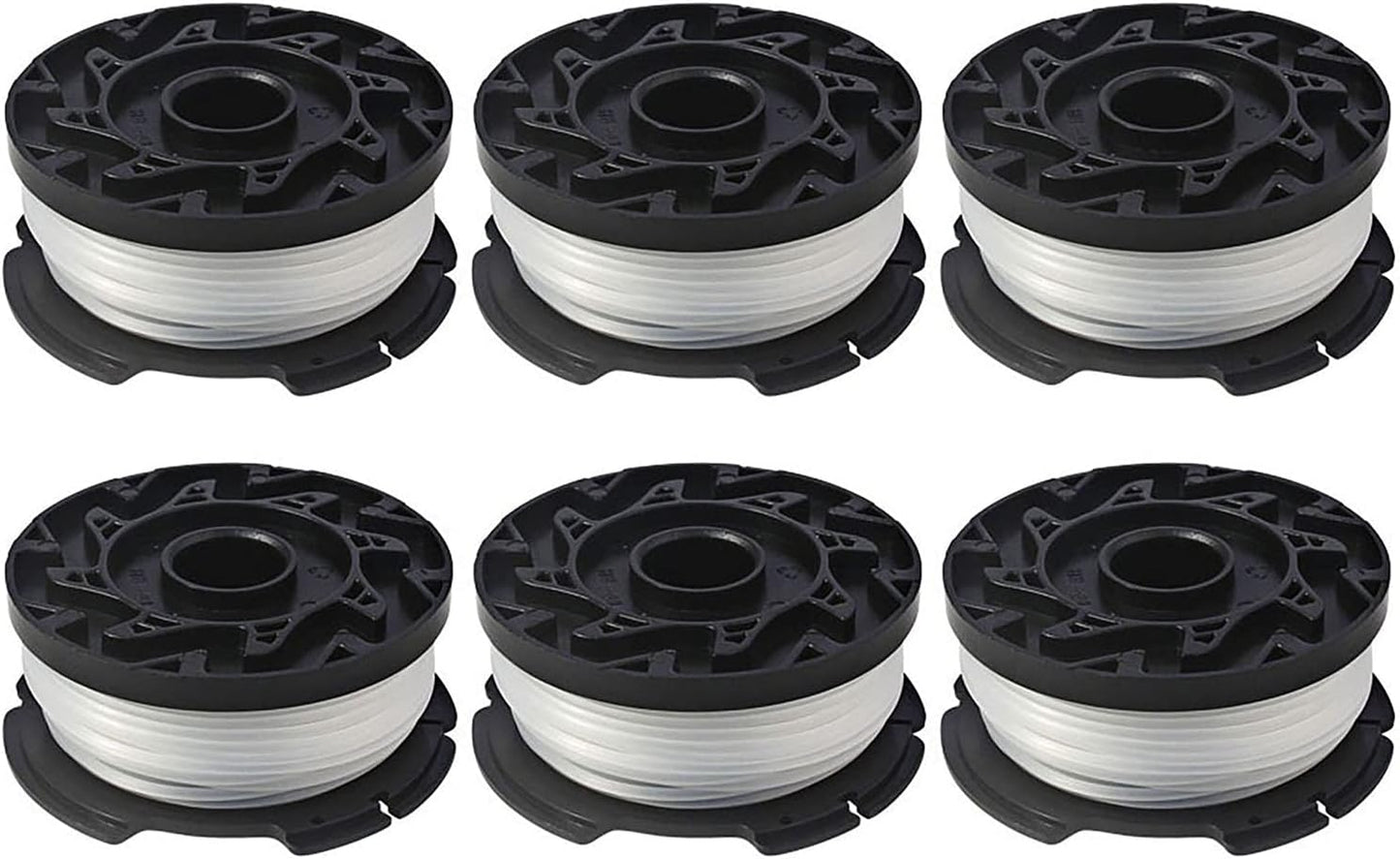 THTEN AF-100 String Trimmer Spool - 30ft 0.065" Refills for Black and Decker Models | 6 Pack