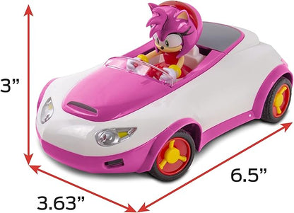 Sonic The Hedgehog Sonic Team Sonic Racing RC: Amy Rose - NKOK (683) 1:28 Scale 2.4GHz Remote Controlled Car 6.5' Compact Design Officially Licensed Sega Battery Powered Ages 6+