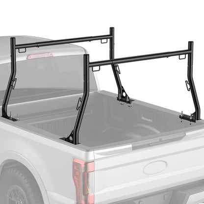 Truck Ladder Rack, 800 lbs Capacity Extendable Ladder Rack for Truck, Universal Adjustable Pickup Truck Bed Ladder Rack, Heavy Duty Steel Construction, No Drilling Required