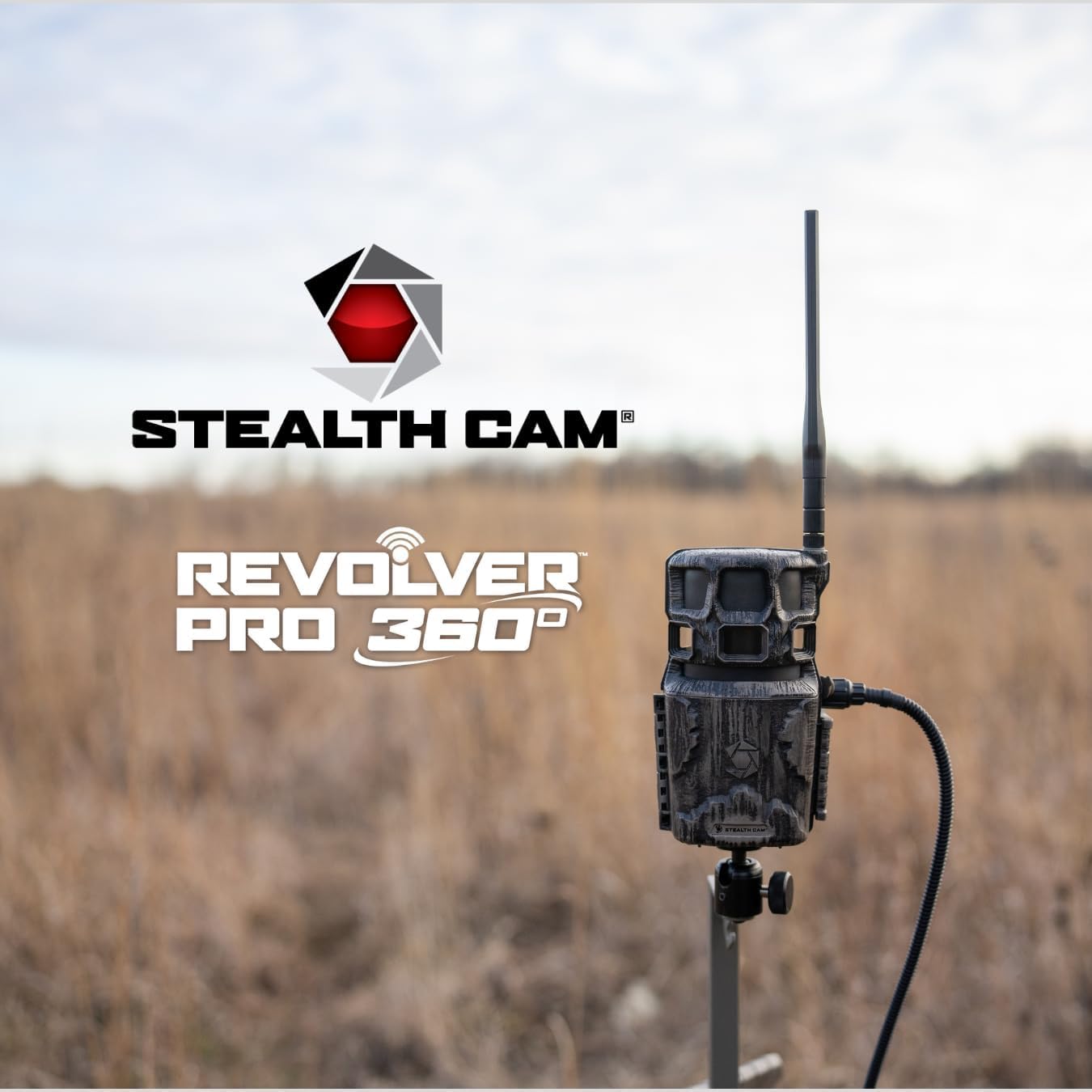 Stealth Cam Revolver Pro 2.0 – 360° Cellular Trail Camera with Auto-Scan, No-Glow IR Flash, 0.4s Trigger Speed, HD Video, Verizon/AT&T Compatible Includes Solar Panel & Cloth (1PK)