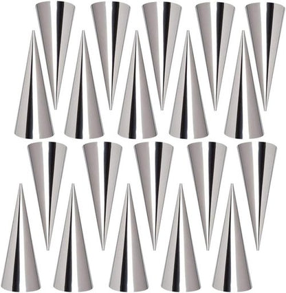 FantasyDay Non-Stick Cream Horn Molds - 5-Inch Stainless Steel Cannoli Tubes Kit, Pack of 20