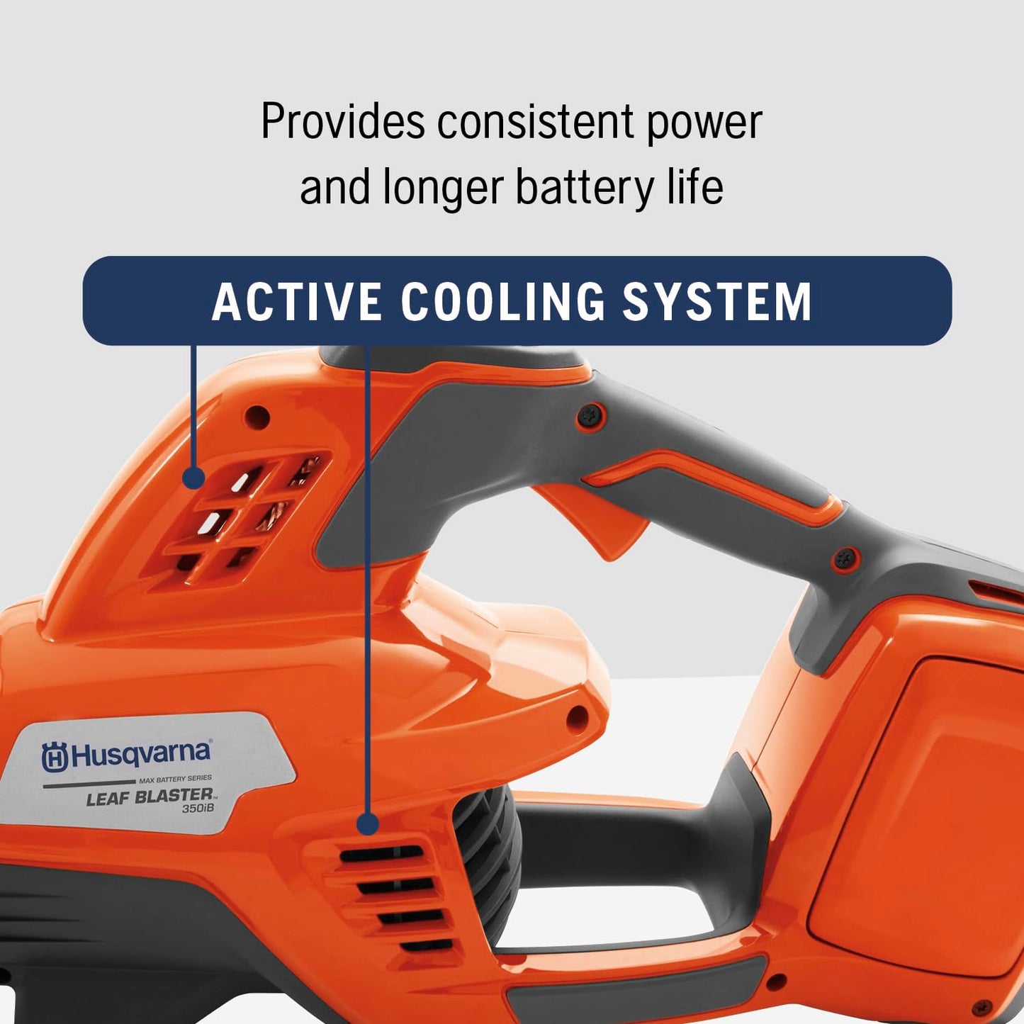 Husqvarna Leaf Blaster 350iB Battery Powered Cordless Leaf Blower, 200-MPH 800-CFM, Brushless Motor and Quiet Operation, 40V Lithium-Ion 7.5 Ah Battery and Charger Included, Gifts for Men, 970569904