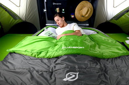 SylvanSport Cloud Layer Sleeping Bag for Adults - Adjustable Layers for 3-4 Season use - Integrated Cotton Sheet