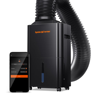 SPIDER FARMER Dehumidifier,38 Pints Plant Dehumidifier with Drain Hose,Temperature & Humidity Sensor Probe,24H Timer Function, Compressor Entfeuchter for Grow Tent,Home and Basement