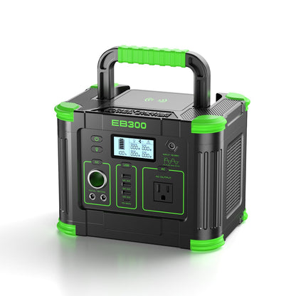 Portable Power Station 330W 288Wh Solar Generator with 60W USB-C PD Fast Charging, Pure Sine Wave AC Outlet, 5W Wireless Charger, LED for Camping, RV, CPAP, Home Emergency Backup, Off-Grid Living