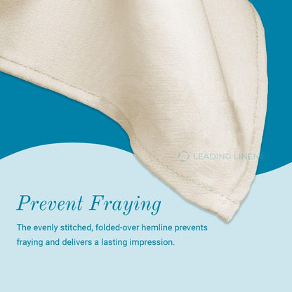 Leading Linens 2 pcs 60 x 126 Inch Rectangle Ivory Polyester Tablecloth