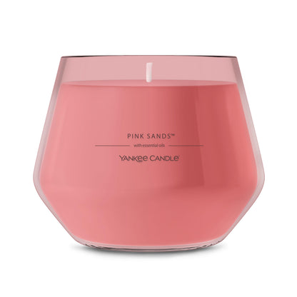 Yankee Candle Studio Scented Candle with up to 50 Hour Burn Time, Premium Plant Wax Blend for Consistent Burn, 10 oz Jar Candle with Room Filling Fragrance, Pink Sands (Pack of 1)